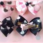 Grid Hearts Bitsy Bows (2 pairs)
