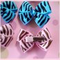 Zebra Bitsy Bows (5 pairs)