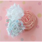 Rosy Pink Flower Cluster Clip