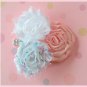 Rosy Pink Flower Cluster Clip