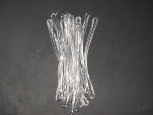 6" Clear Plastic Luggage Tag Loops 100 pack / Office Supplies