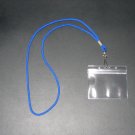 VINYL BADGE ID CARD / NAME TAG HOLDERS + LANYARD WITH SWIVEL CLIPS