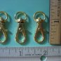 5 Gold Swivel Clips / Lobster Snap Hook / Key Chain Holder / Craft Jewlery Clasp