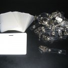 IDENTIFICATION LAMINATING  LAMINATOR  POUCHES  WITH SLOTS PLUS I.D  BADGE CLIPS