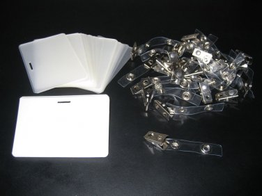 IDENTIFICATION LAMINATING  LAMINATOR  POUCHES  WITH SLOTS PLUS I.D  BADGE CLIPS