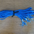 LOT OF 25 BLUE LANYARD I.D NECK STRAPS WITH SWIVEL HOOK CLIPS