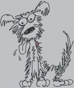 1834 Dog in line art