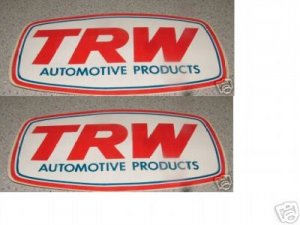 TRW STICKER NOS MINT ORIGINAL RACING DIVISION 1970's YOU GET 2