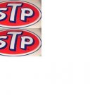 STP STICKER NOS NEW ORIGINAL 1970's Glossy Plastic 2 pieces NOT A DECAL