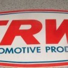 TRW STICKER NOS NEW ORIGINAL 3/4 x 3'' PLASTIC PEEL & STICK TRW STICKER NOS NEW ORIGINAL 3/4 x 3'' PLASTIC PEEL & STICK