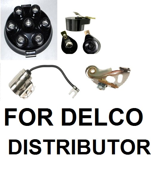 TRIUMPH GT6 DISTRIBUTOR CAP POINTS ROTOR CONDENSER 19671973 FOR DELCO