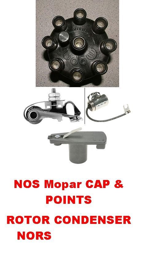 MOPAR DISTRIBUTOR CAP POINTS CONDENSER DODGE PLYMOUTH 273 318 383 400 426 440
