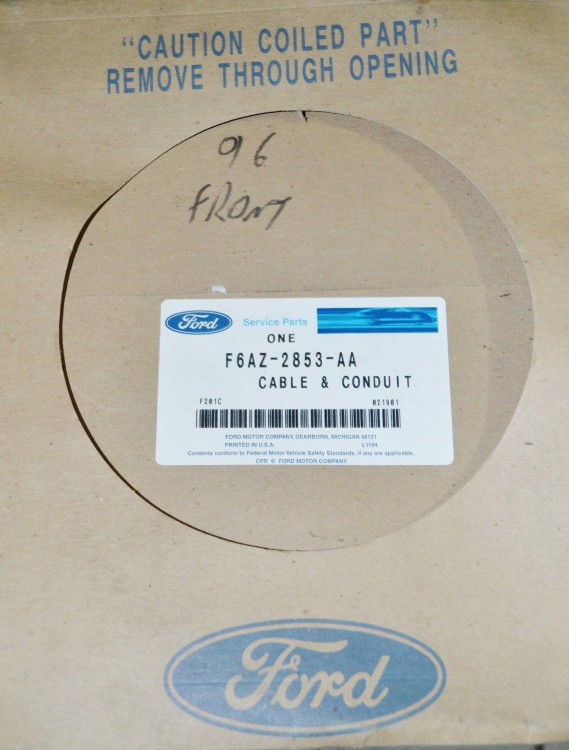 FRONT PARKING BRAKE CABLE Crown Victoria Grand Marquis 1996 Town Car