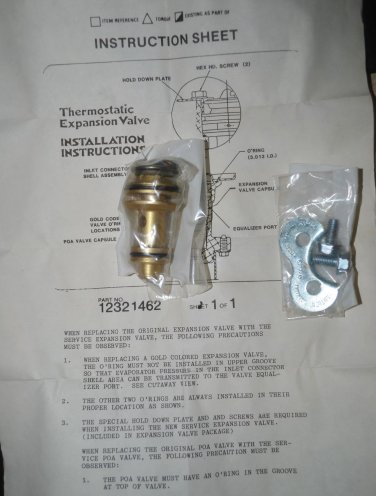 A/C Expansion Valve CORVETTE CAMARO BUICK CHEVROLET OLDSMOBILE PONTIAC 1973-1977