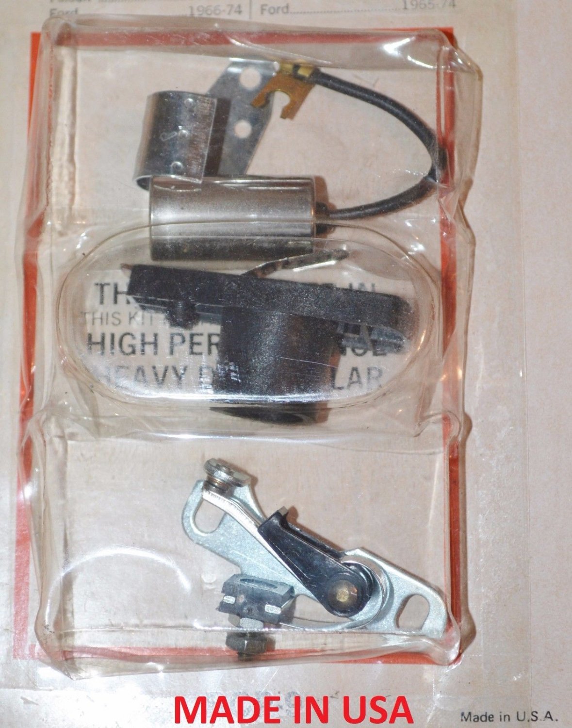 ROTOR POINTS CONDENSER FORD 144 170 200 240 MERCURY COMET 6 CYLINDER 1966-1974