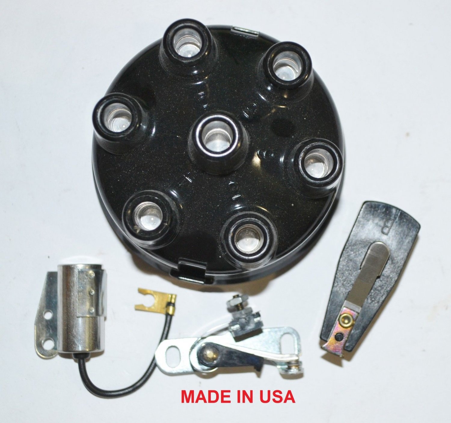 FORD 6 CYLINDER DISTRIBUTOR CAP ROTOR POINTS CONDENSER FORD 144 170 200 240