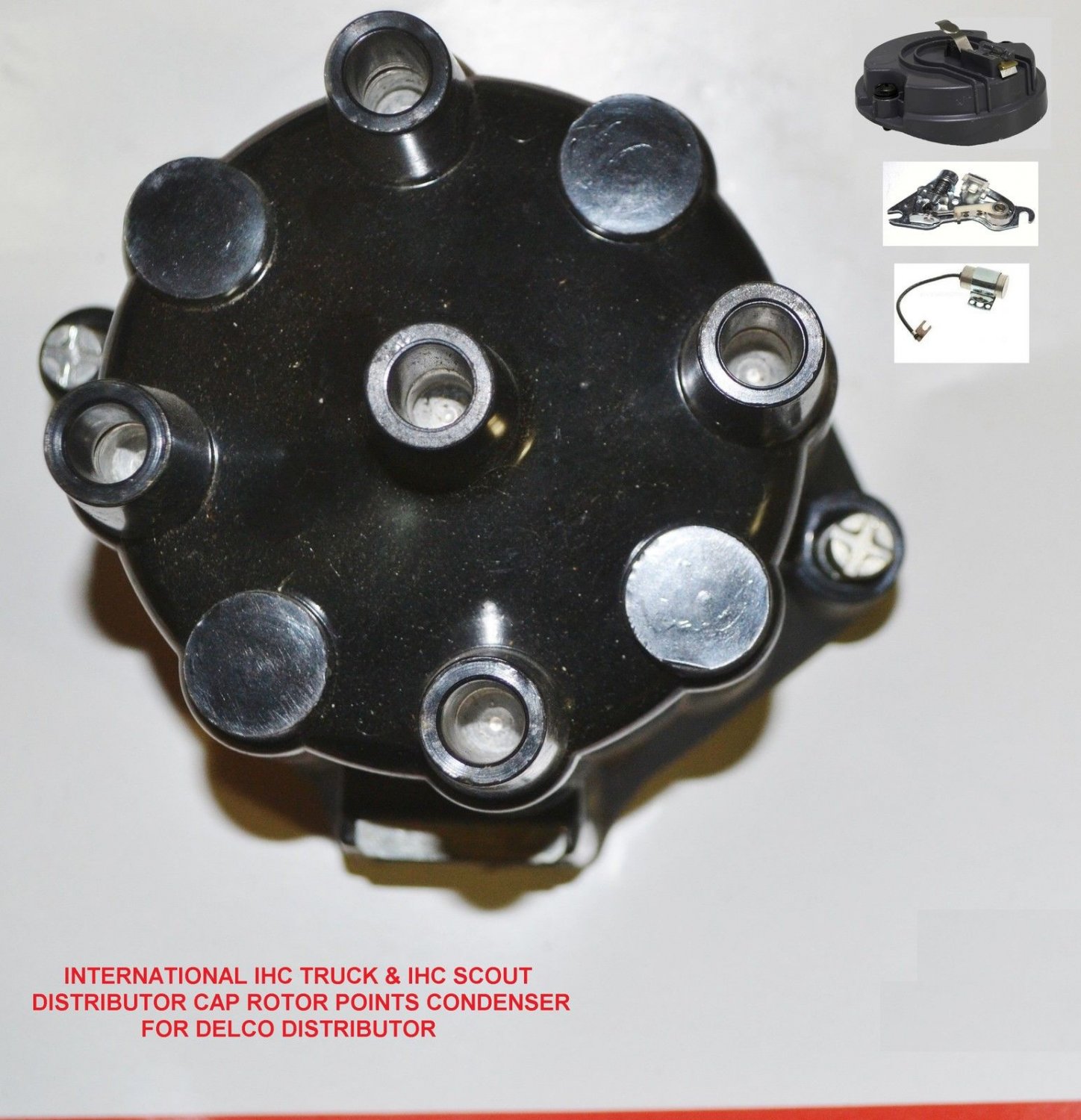 DISTRIBUTOR CAP ROTOR POINTS CONDENSER IHC INTERNATIONAL TRUCK & SCOUT