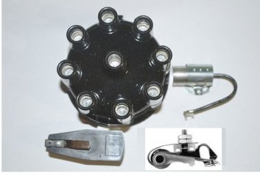 DISTRIBUTOR CAP POINTS ROTOR CONDENSER CHRYSLER DODGE PLYMOUTH V8 USA MADE NORS