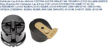 Distributer Cap & Rotor ANGLIA CORTINA HEALEY MG TRIUMPH LOTUS HILLMAN RILEY IHC
