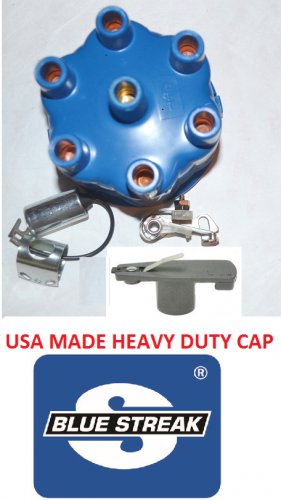 DISTRIBUTOR CAP ROTOR POINTS CONDENSER CHRYSLER DODGE PLYMOUTH 170 198 225 6 CYL