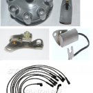 FORD LINCOLN MERCURY V8 Distributor Cap Rotor Points Condenser Spark Plug Wires