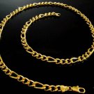 Jewelry Chains Necklaces Figaro 24 inch Gold 6MM