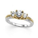 14K Yellow Gold Diamond Semi Mount Engagement Ring