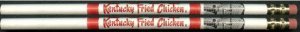 2 OLD Kentucky Fried Chicken KFC Colonel Saunders Photolitho Pencils UNUSED