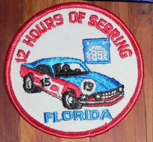 2 ORIGINAL Florida 12 HOURS OF SEBRING '85 Sew On Patches