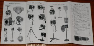 old illustrated SPOT LIGHTS ELECTRIC STAGE EFFECTS PROJECTION brochure catalog