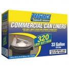 Clear Commercial Can Liners  ( 320ct - 33 Gal. )
