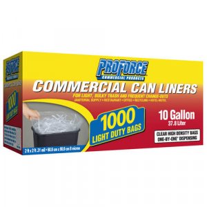 Clear Commercial Can Liners  ( 1000ct  - 10 Gal. )