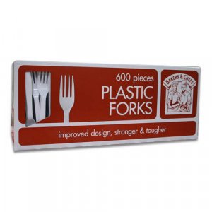 Heavyweight White Plastic Forks  (600 ct)