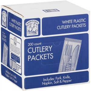 Plastic Cutlery Napkin Packets  (200ct)