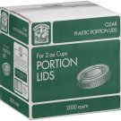 Clear Plastic Lids For 2oz Plastic Portion Cups  (2000ct)