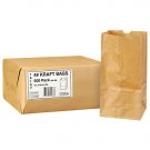 4# Kraft Paper Bags  (500 ct. - 5" x 3 1/8" x 9 3/4" )