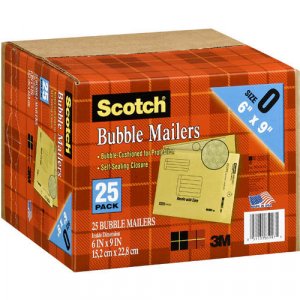 Scotch Size 0 Bubble Mailers  (25 pack)