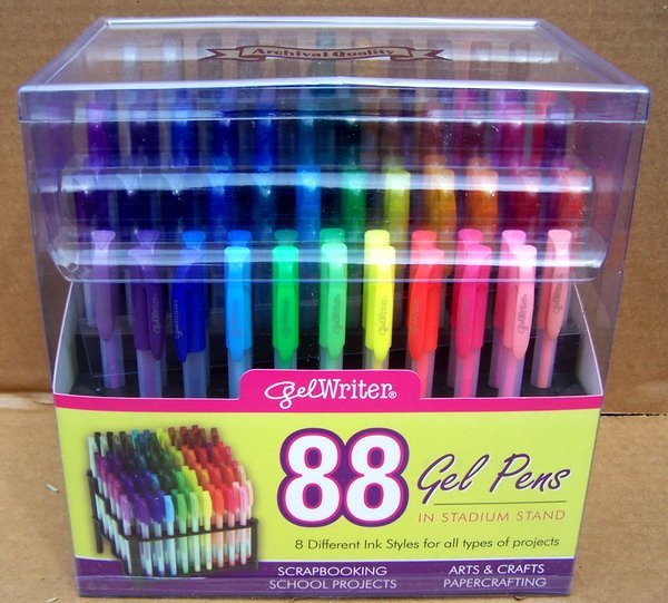 GELWRITER Scrapbooking GEL PENS w/ Free Organizer ( 88 ct. )