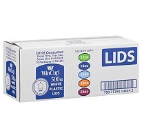 White Plastic Lids  (500ct. / 12-24 oz. Sizes)