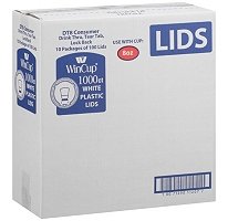 White Plastic Lids  (1000ct. / 8 oz. Size)
