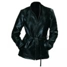 Giovanni Navarre® Italian Stone™ Design Genuine Leather Ladies Jacket - MEDIUM