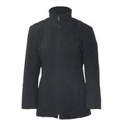WOMENS BLACK SUEDE JACKET - MEDIUM