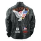 Diamond Plate™ Rock Design Buffalo Leather Motorcycle Jacket -X-LARGE