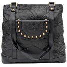 Embassy™ Black Genuine Leather Shoulder Bag   (FREE SHIPPING Included)