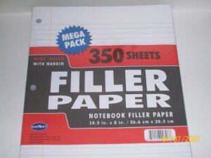 350 Sheets Filler Paper (Loose Leaf)
