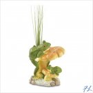 MUSHROOM SCENE FROG FIGURINE - 38459