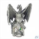 DRAGON ON SKULL FIGURINE - 37946