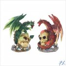 FIRE AND EARTH DRAGON STATUES - 39272