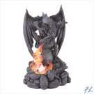 LIGHT-UP FLAMING DRAGON STATUE - 39630