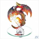 SPUN-GLASS BRONZE DRAGON - 39142